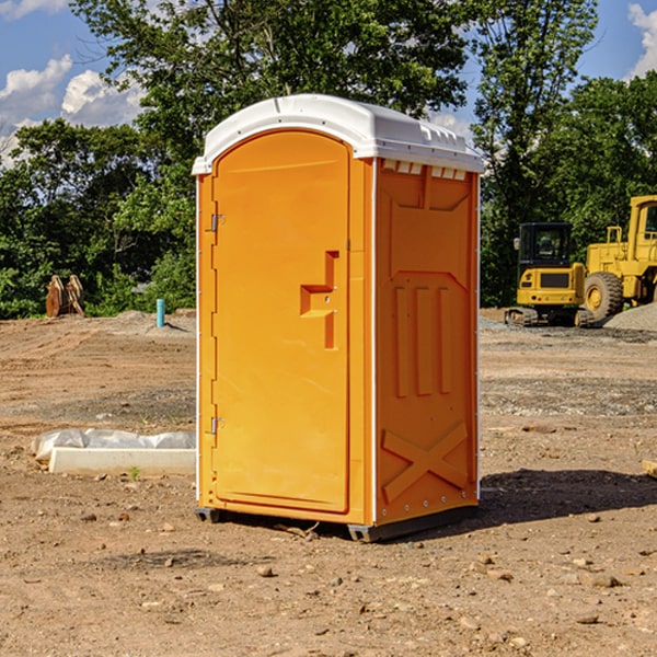 how often are the portable restrooms cleaned and serviced during a rental period in Valmont